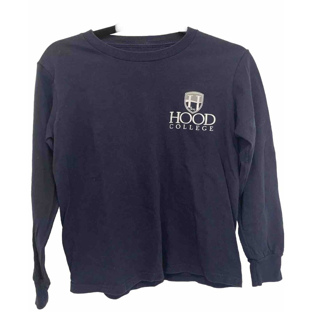 Hood College‎ Youth Medium 8 Blue Champion Long Sleeve T-Shirt Pride Maryland